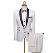 Men's 3-Piece Business Suit Set – Wedding & Formal Wear (8 Colors, S–6XL)