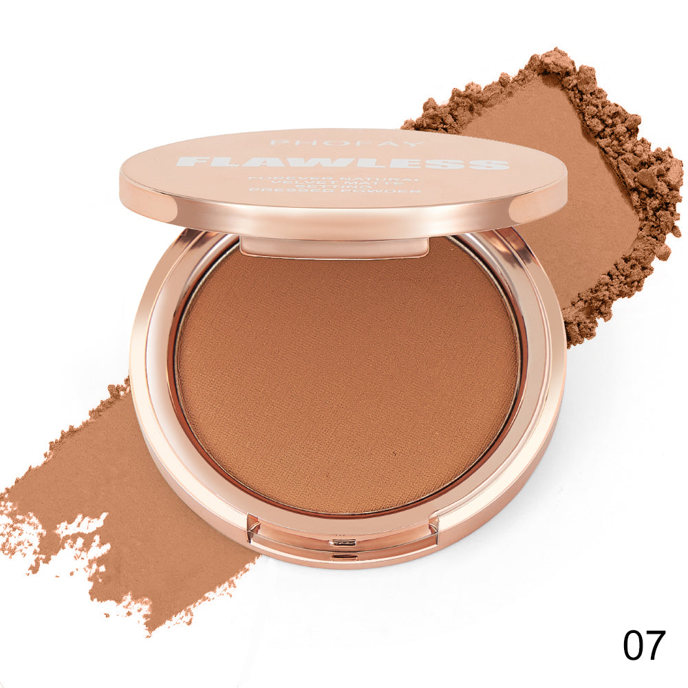 PHOFAY Matte Setting Pressed Powder – Flawless Finish Face Powder (8g, Multiple Sets)