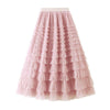 Cake Skirt Women's White Gauze long Layered tulle Skirt