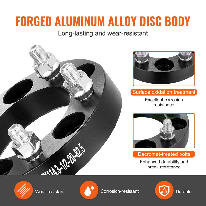 Wheel Spacers Wheel Adapters 5 Lug Forged Spacer 4 PCS Black