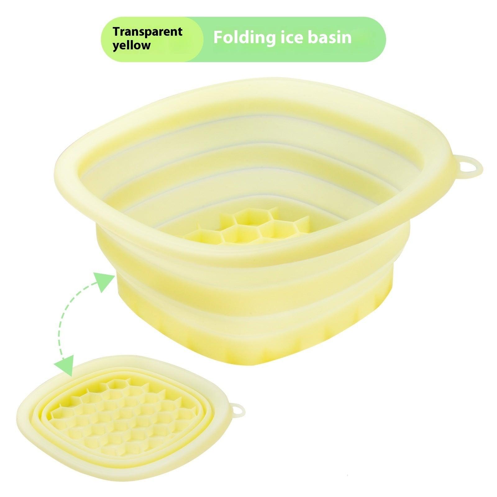 Silicone Ice Bath Face Basin with Folding Ice Tray