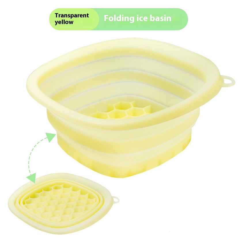 Silicone Ice Bath Face Basin with Folding Ice Tray