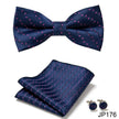 Men's Jacquard Bow Tie Set – Bow Tie, Pocket Square & Cufflinks | 36 Colors | Canada & USA
