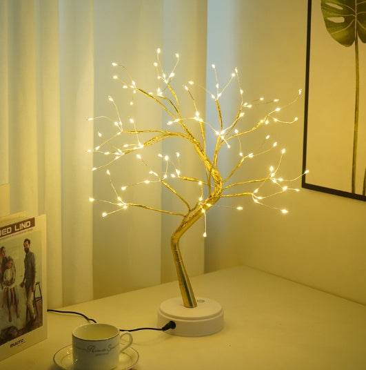 Led Copper Wire Light Bedroom Desk Table Light