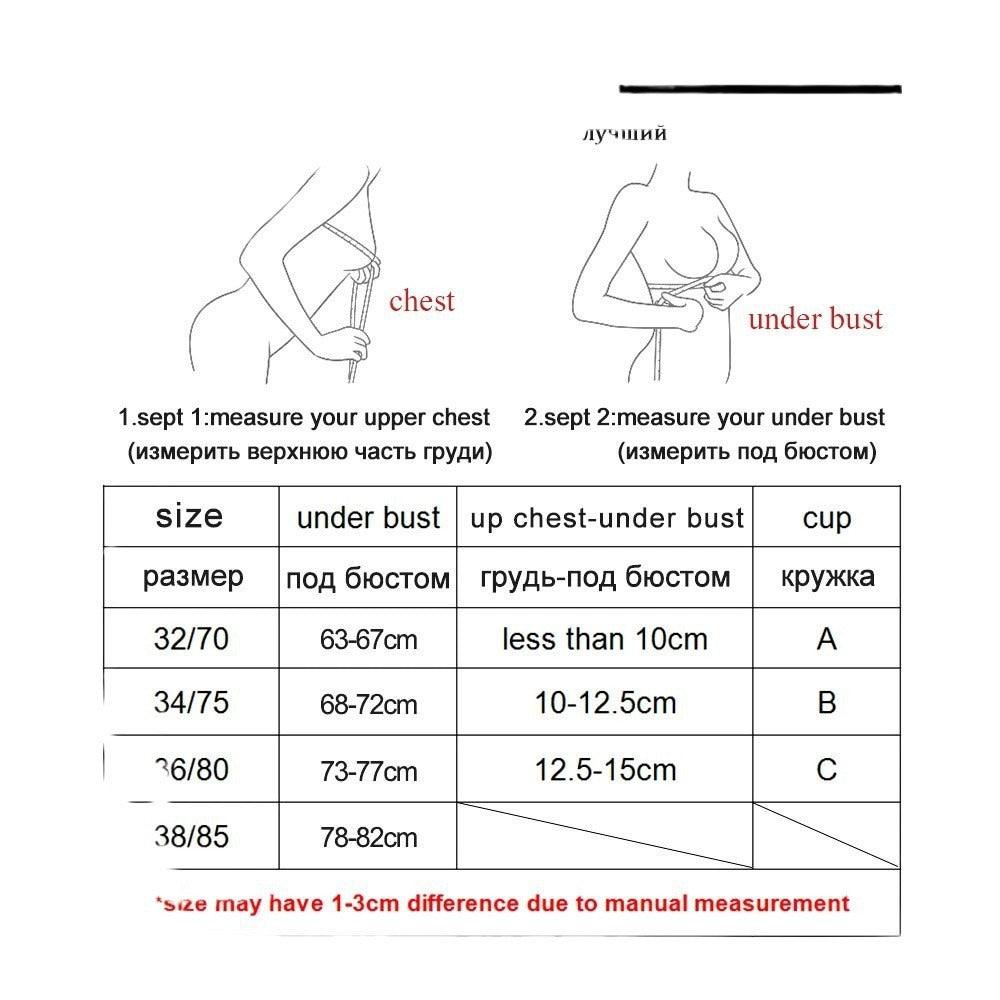 Women's Strapless Push-Up Bra with Front Buckle and Non-Slip Design
