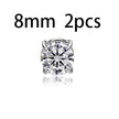 Unisex Zircon Magnetic Ear Clip – No Piercing Rhinestone Stud Earring in 6mm & 8mm