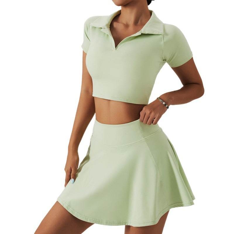 2pcs Tennis Skirt set Sports Skort Workout Exercise Outfit