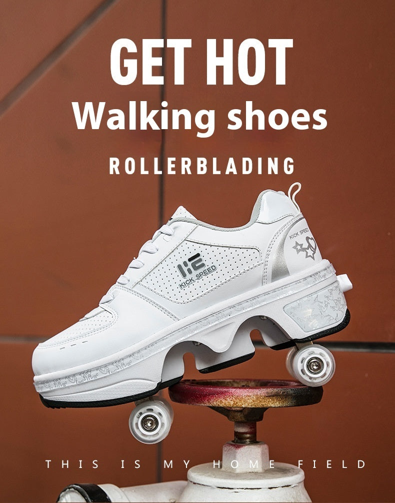 4-Wheel Heelys Skate Shoes – Retractable Roller Sneakers for Kids & Adults (EUR 33–42)
