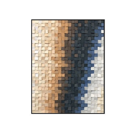 Handmade Cork Mosaic Wall Art – 3D Hanging Painting
