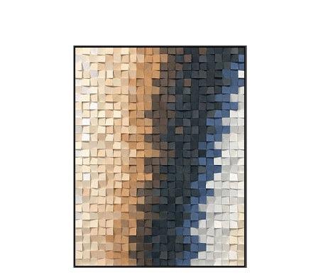 Handmade Cork Mosaic Wall Art – 3D Hanging Painting