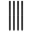 Fence Post Anchor Repair Kit, 4 Pack Inner Diameter 2 X2 Inches Heavy Duty Steel Fence Post Support Stakes, Anchor Ground Spike For Repair Tilted, Broken Wood Fence Post