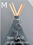Boho Canvas Pet Teepee Tent Bed – Cat & Dog Tipi House | S, M, L