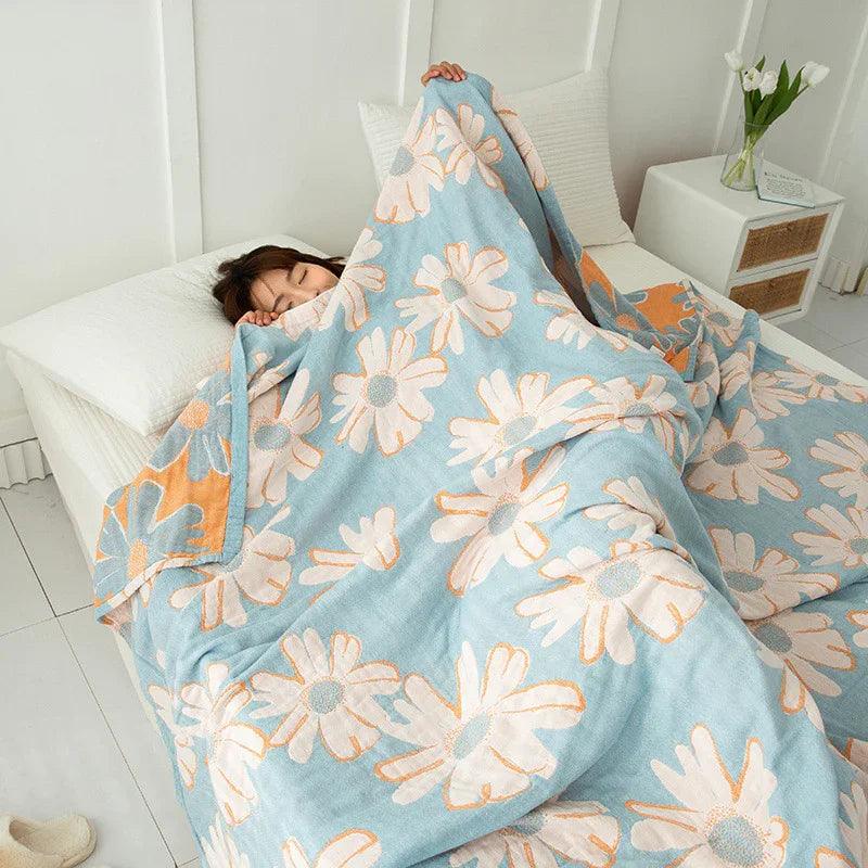 Cotton Four-layer Gauze Towel Blanket Air Conditioning Blanket Thin Duvet