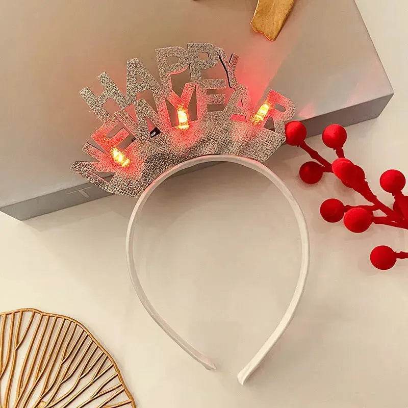 Christmas With Light Headband Snowflake Women's