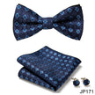 Men's Jacquard Bow Tie Set – Bow Tie, Pocket Square & Cufflinks | 36 Colors | Canada & USA