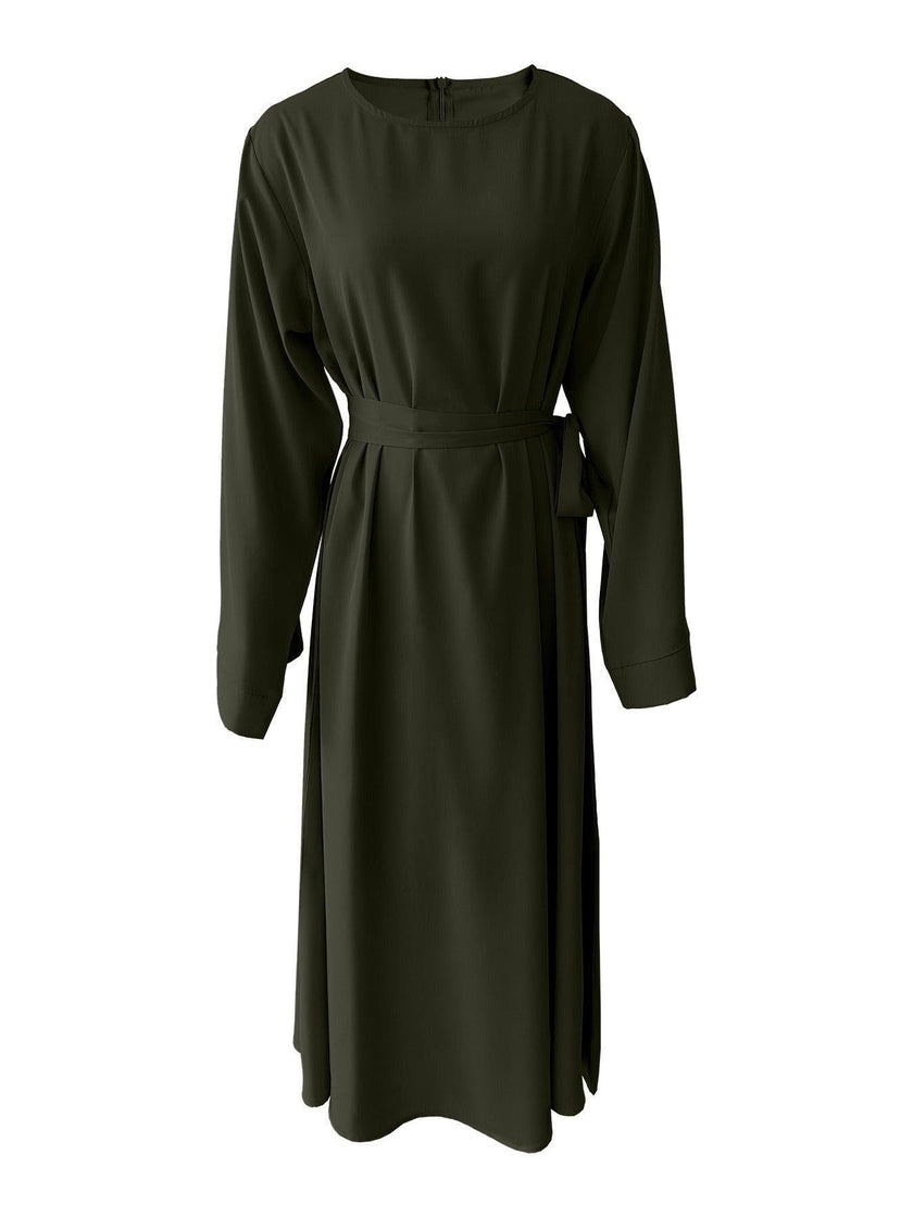 Plus Size Lace Up Muslim Women's Dress