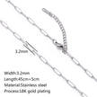 Stainless Steel Vacuum Vapor Plating 18K Gold Color Protection Lip Chain Necklace