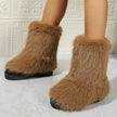 Fashion Long Plush Snow Boots Winter Warm Mid-tube Furry Cotton Shoes For Women Short Boot