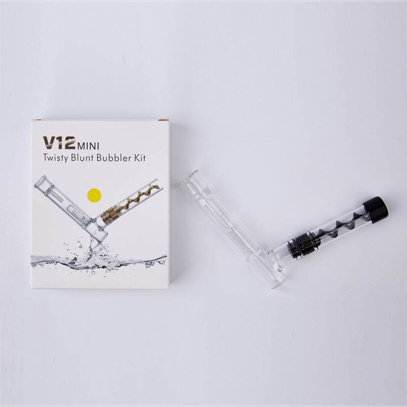 V12mini Hookah Set Spiral Pipe Atomizer Pipe Glass Twisty Blunt Smoker