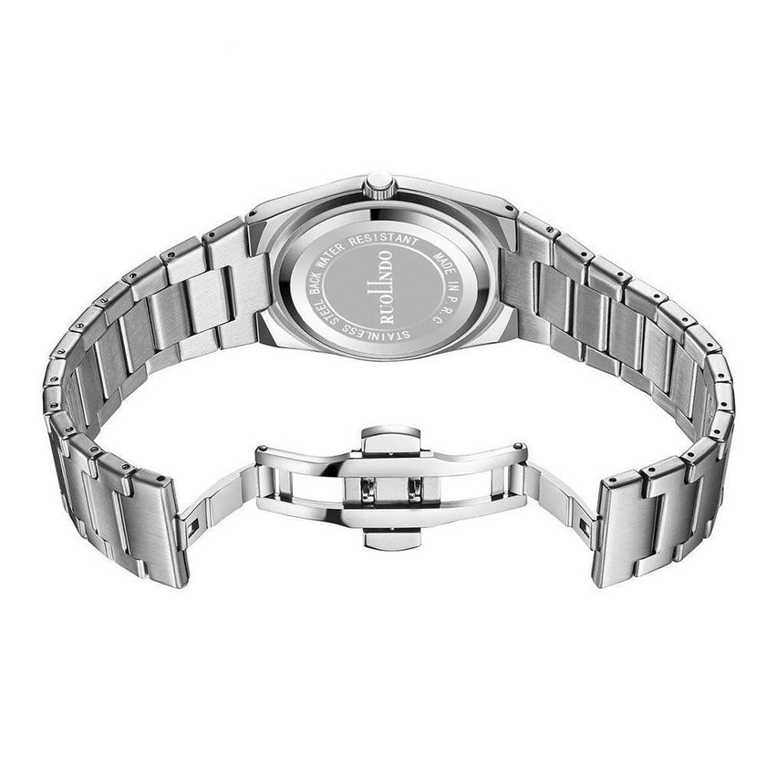 Men's Ultra-Thin Quartz Watch – Stainless Steel Band, Butterfly Clasp, 10 Colors