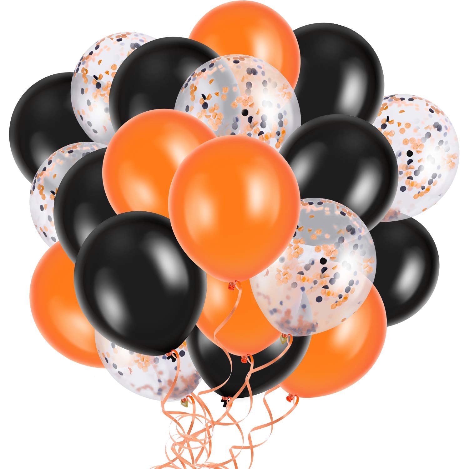 Halloween Balloon Set – Black & Orange Party Decoration Balloons