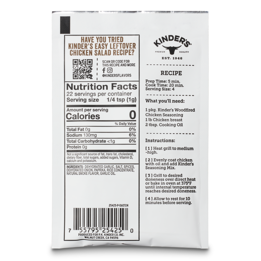 Kinder's Woodfired Chicken Grilling Seasoning