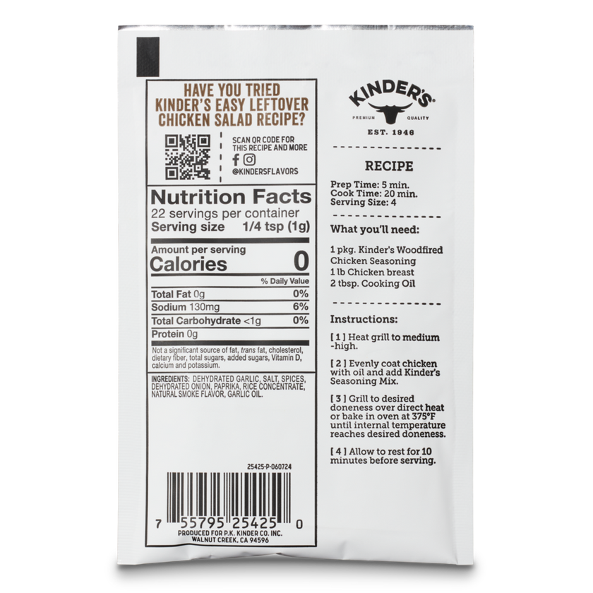 Kinder's Woodfired Chicken Grilling Seasoning