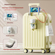 Multifunctional Smart Carry-On Suitcase with USB Port, Cup Holder & Spinner Wheels