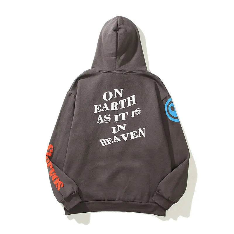 Women High Street Three-dimensional Foam Graffiti Printed Hoodie In Autumn And Winter