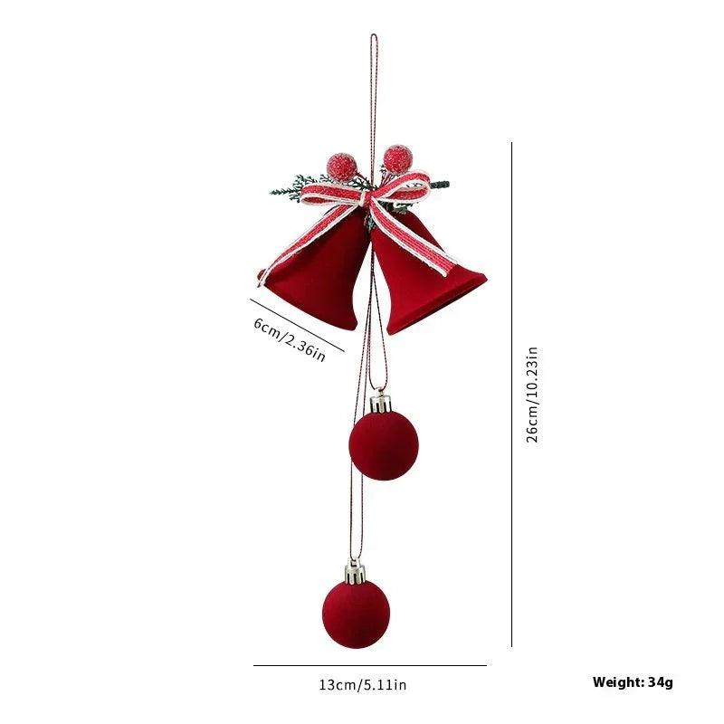 Exquisite Christmas Shop Windows Tree Hanging Decorations Ornaments Festival Party Atmosphere Decoration Props Christmas Bells