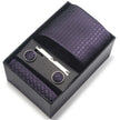 Men's Jacquard Woven Formal Tie Set – Rayon Arrow Necktie with Handkerchief, Tie Clip & Cufflinks | Canada & USA