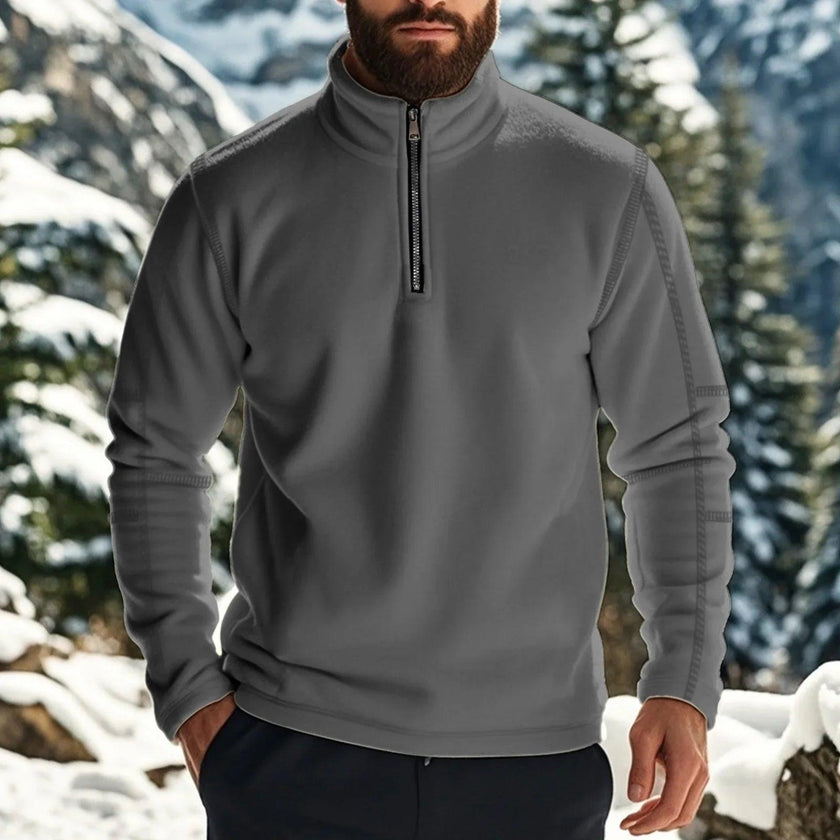 Solid Color Hoodies – Loose Fleece Pullover for Men in Winter