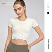 Fashion Short Sleeve Crop Workout Top for Women Yoga Crop Top