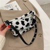 Leopard Pattern Plush Bag Personality Diagonal Women Bag Chain Shoulder Bag