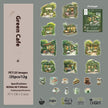 Cafe Series PET Decorative Sticker Pack – Retro Coffee Shop Journal & Scrapbook Stickers (25 pcs)