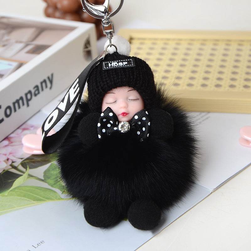 Cute Sleeping Doll Plush Doll Keychain Pendant Backpack Handbag Wallet Accessories