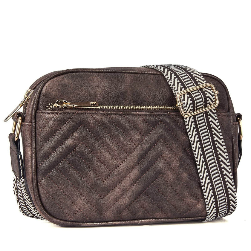 Daily Matching PU Leather Business Commute Zipper Crossbody Bags for women