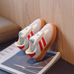 Boys' Casual Lace-Up Sneakers – Kids' PU Rubber Sole Sports Shoes