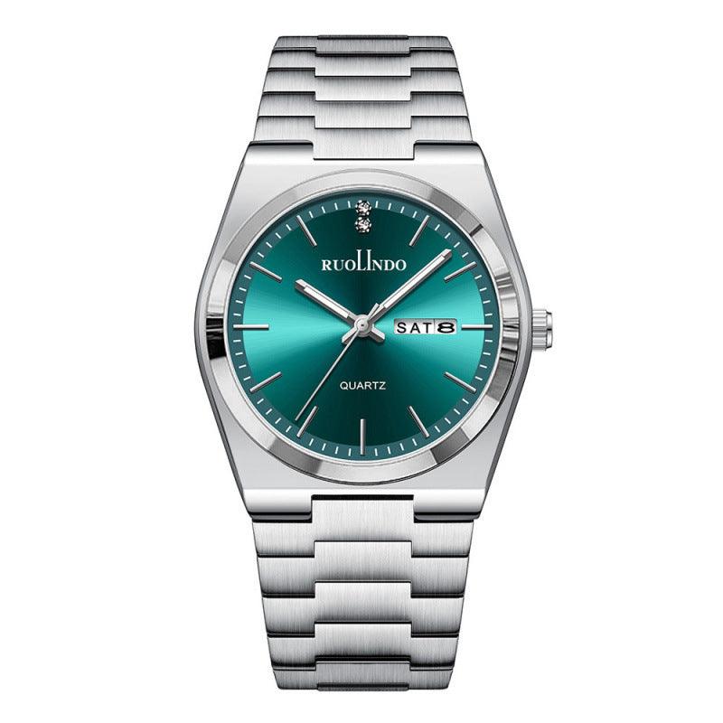 Men's Ultra-Thin Quartz Watch – Stainless Steel Band, Butterfly Clasp, 10 Colors
