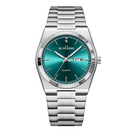 Men's Ultra-Thin Quartz Watch – Stainless Steel Band, Butterfly Clasp, 10 Colors
