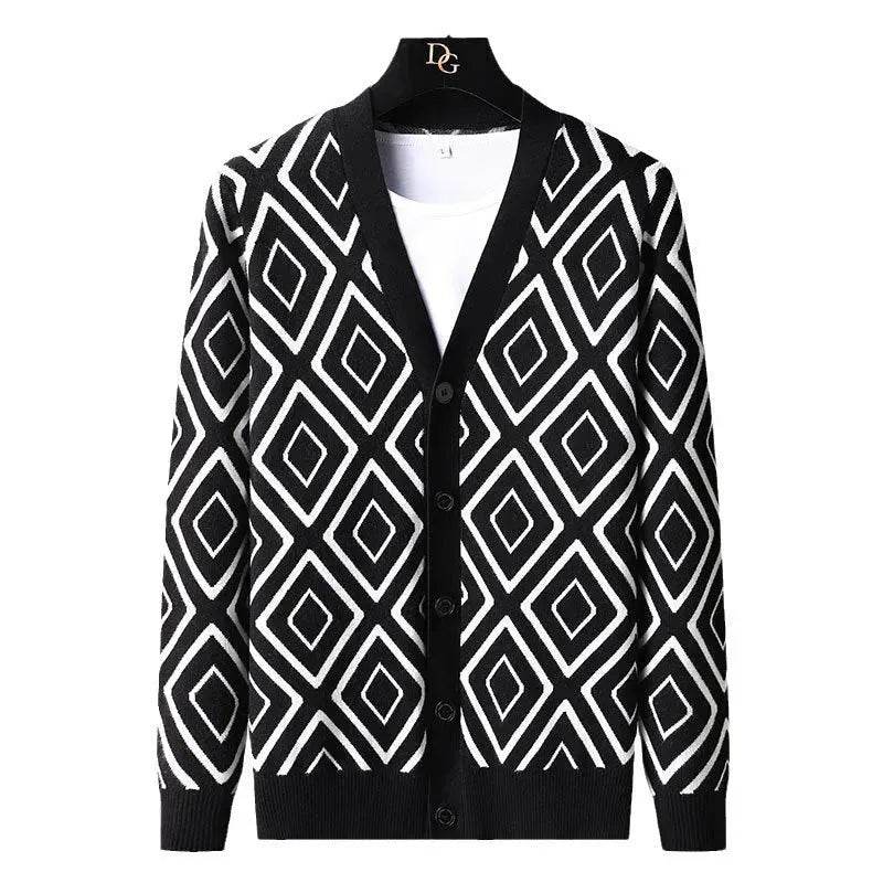 Slim fit  High-end Knitted Cardigan Sweater For Men