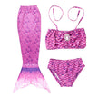 Girls Mermaid Bikini Set for Kids – 3-Piece Swimsuit with Skirt, Panties & Bra (Ages 3–8)