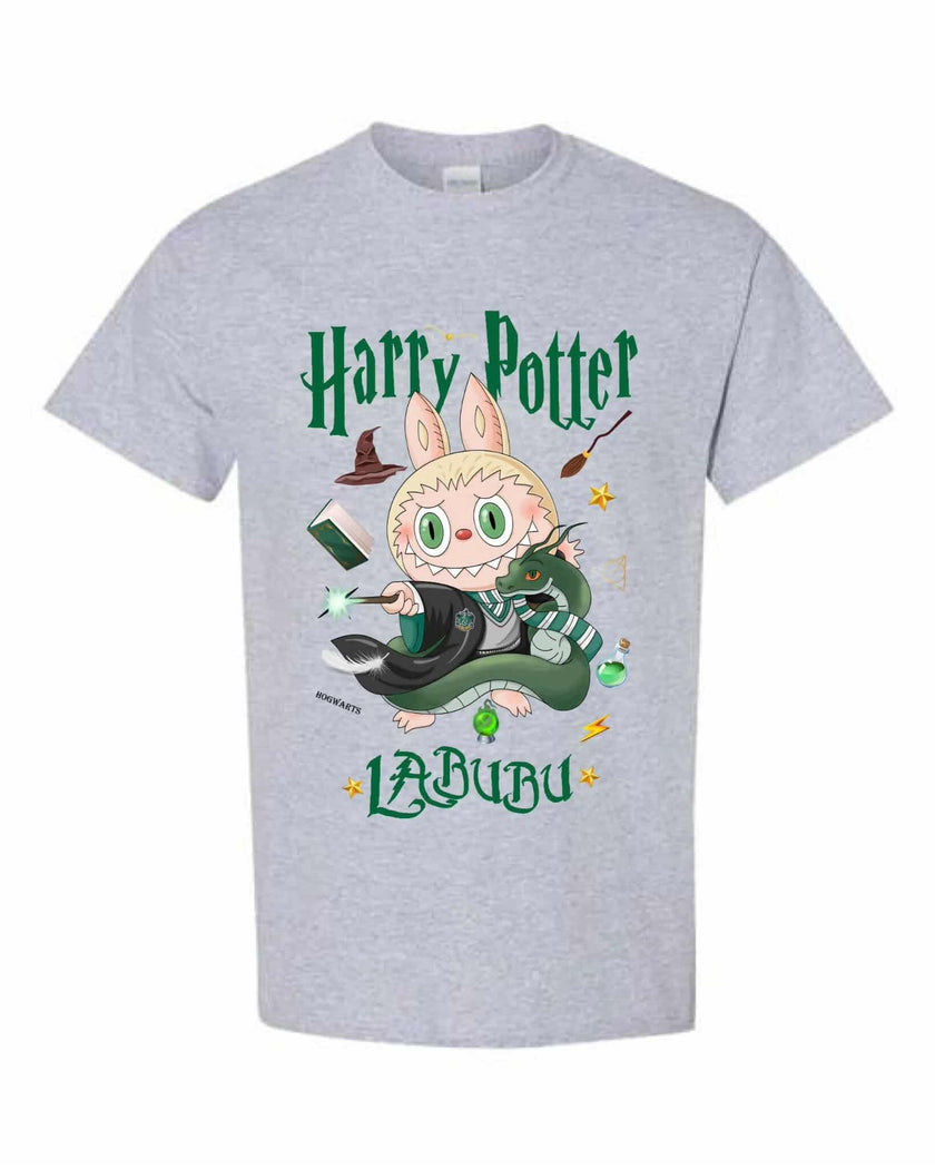 [Adult size] Harry Potter Labubu T-Shirt – Kawaii Wizard Graphic Tee, 100% Cotton