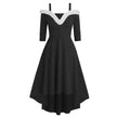 Women's Deep V Strapless Swing Off shoulder Christmas Costume Dress
