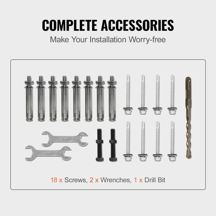 Handrails For Outdoor Steps, Fit 3-5 Steps Outdoor Stair Railing, Wrought Iron Handrail, Flexible Front Porch Hand Rail, Black Transitional Hand Railings For Concrete Steps Or Wooden Stairs