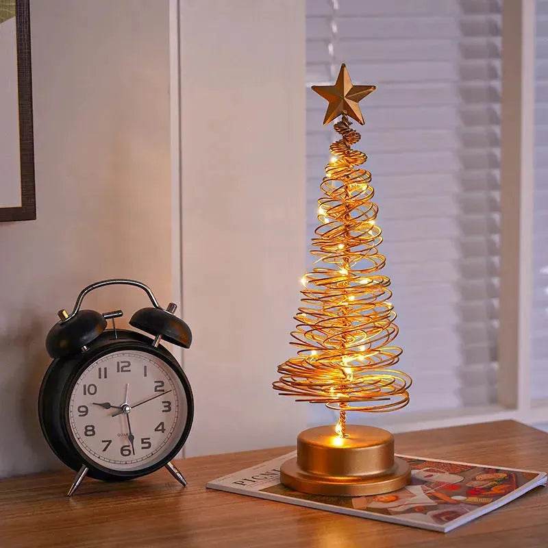 Spiral LED Light Christmas Tree Decoration Night Light Ornaments