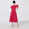 Fashion Heavy Industry Women's Three-dimensional Flower Design Dress