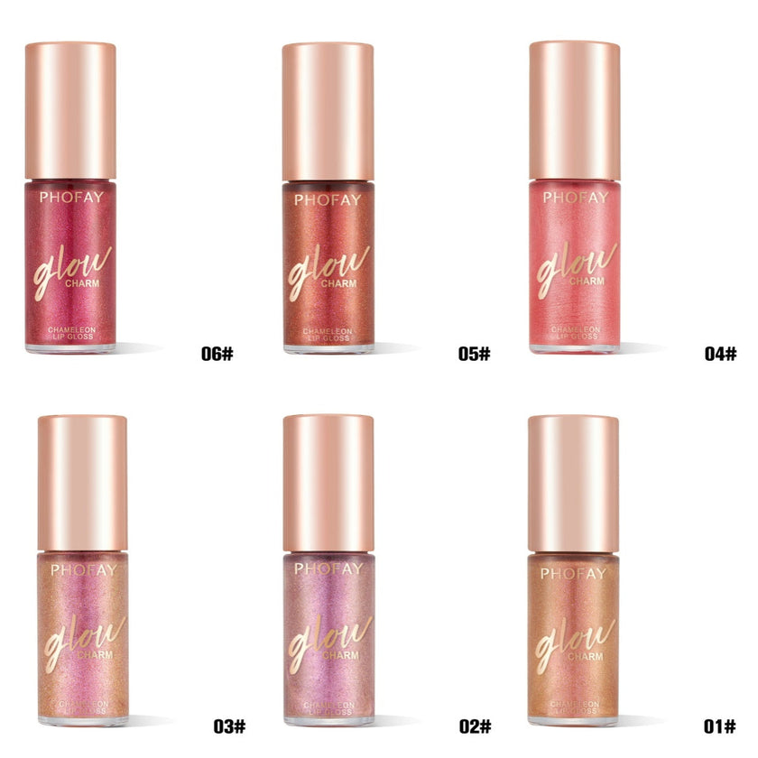 PHOFAY Moisturizing Shimmer Lip Gloss – 7.5ml (6 Shades + Sets)