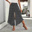 Women's Floral Smocked High Waist Wide Leg Palazzo Pants – Boho Casual Trousers S–XXL
