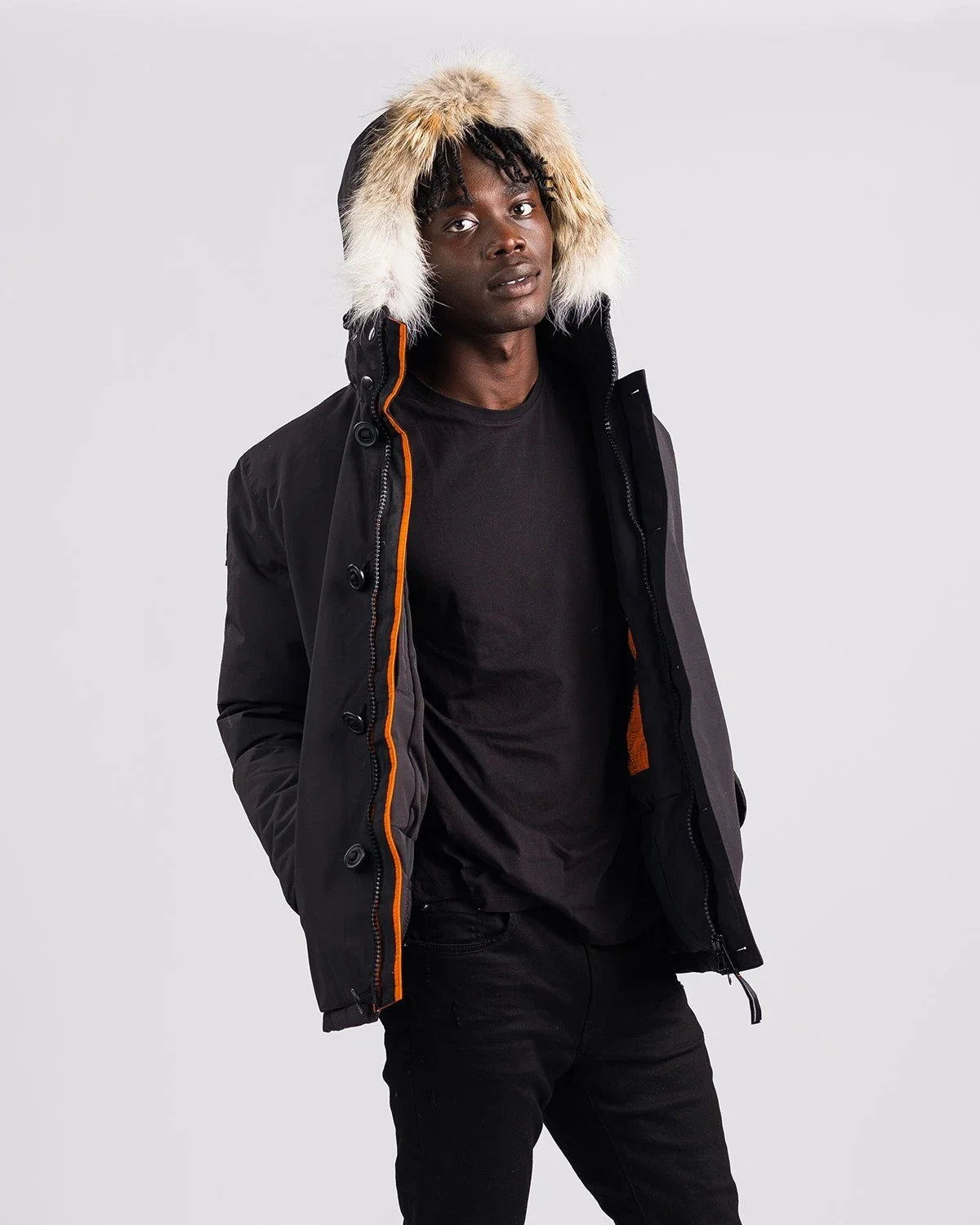 Outdoor Survival Canada Men's Nyik -40 Down Parka, Orca Black, Small - ON DISPLAY